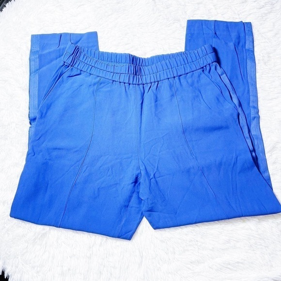 Escada Royal Blue Straight leg Elastic Waistband Pant SZ40 - Picture 5 of 9